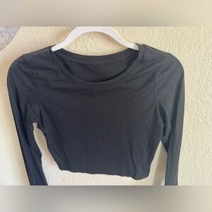 Classic Black Long Sleeve Women's Top